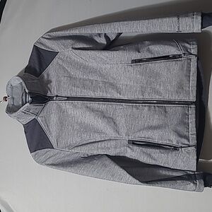 FREE COUNTRY LIGHT GRAY JACKET FULL ZIPPER SIDE POCKET SIZE SMALL